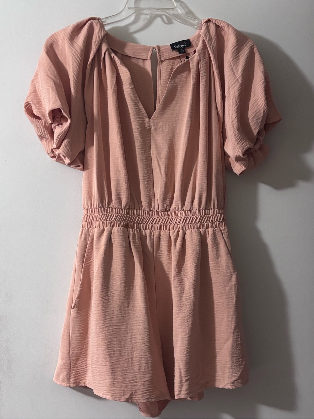 Gigio Women’s Blush Pink Short Sleeve Romper